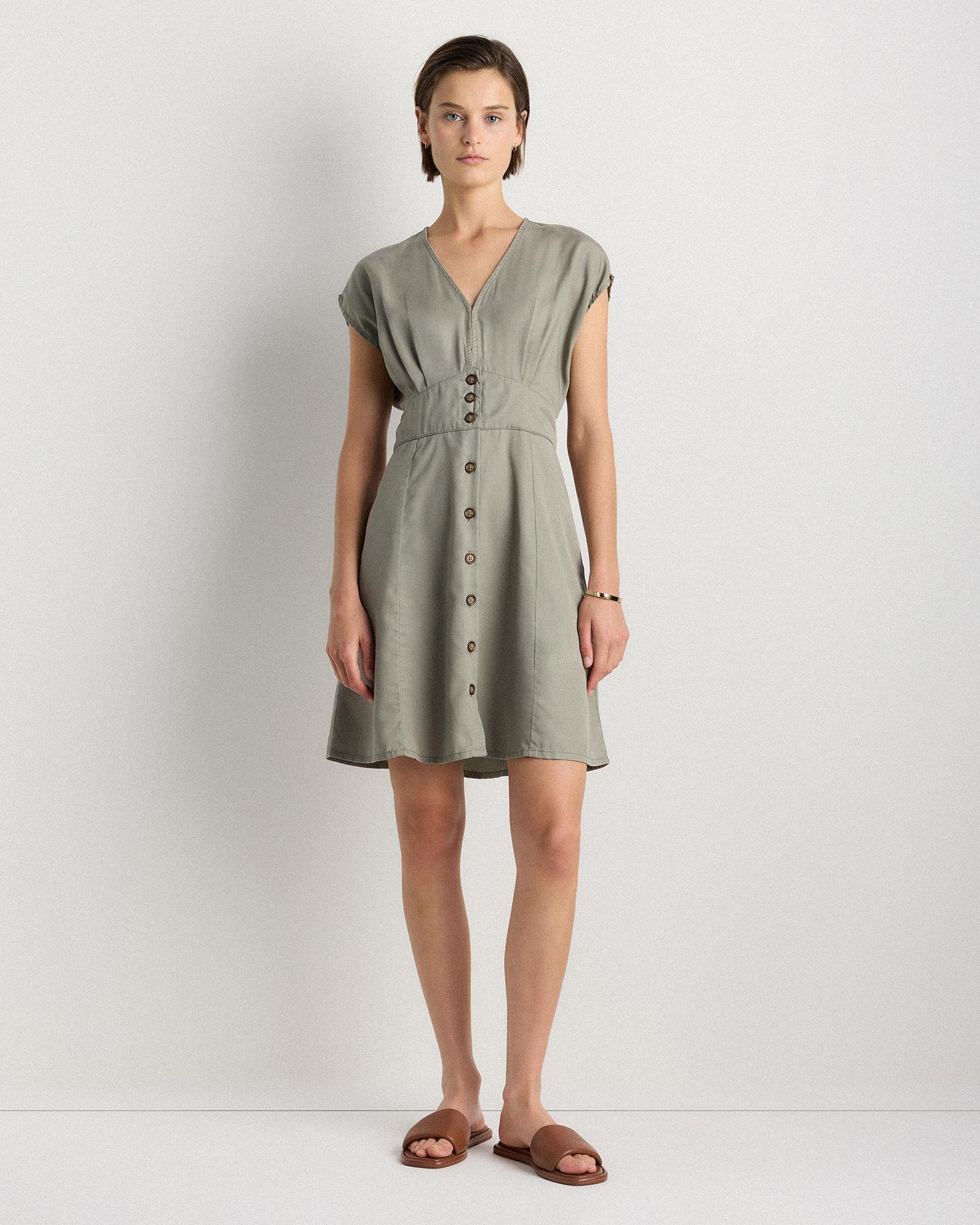 Quince | Women's Vintage Wash Tencel Button Front Dress Product Image
