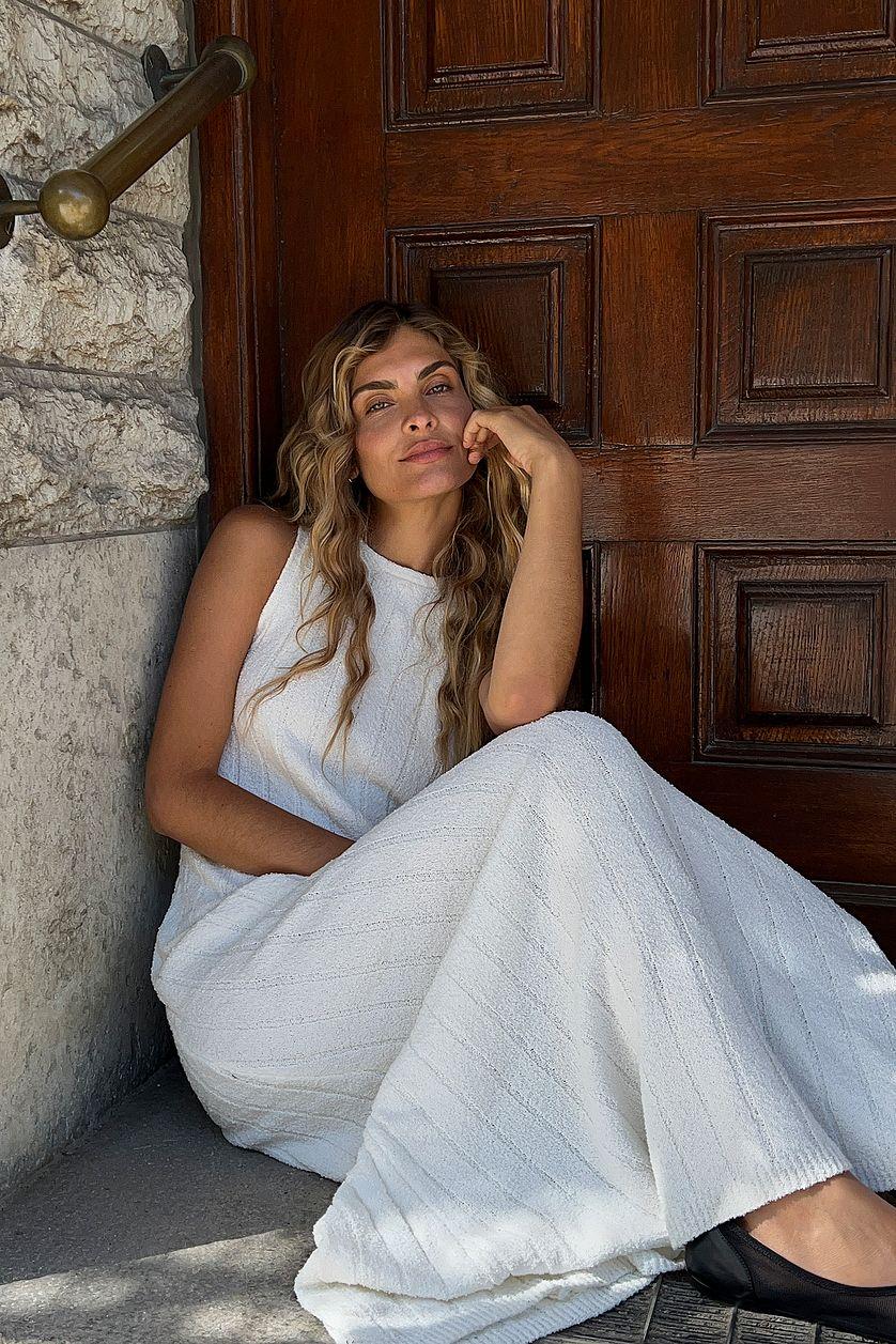 Wide Ribbed Knitted Maxi Dress Product Image