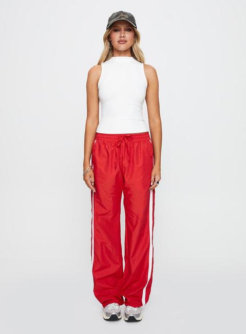 Keli Track Pants Red / White Product Image
