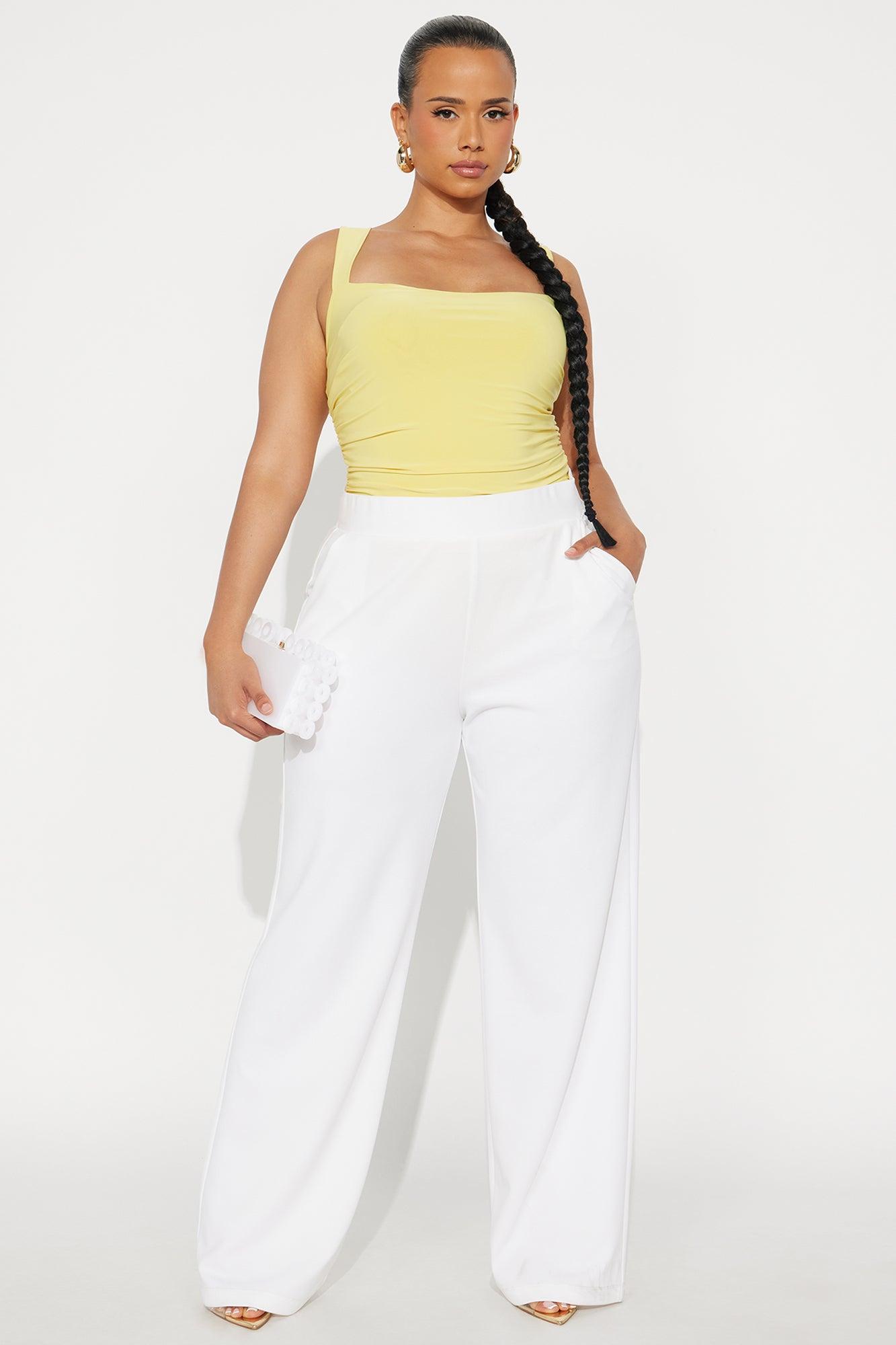 So Close Square Neck Bodysuit - Butter Yellow Product Image