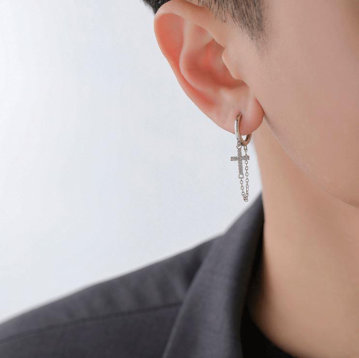 DANGLE CROSS EARRINGS (PAIR) Product Image