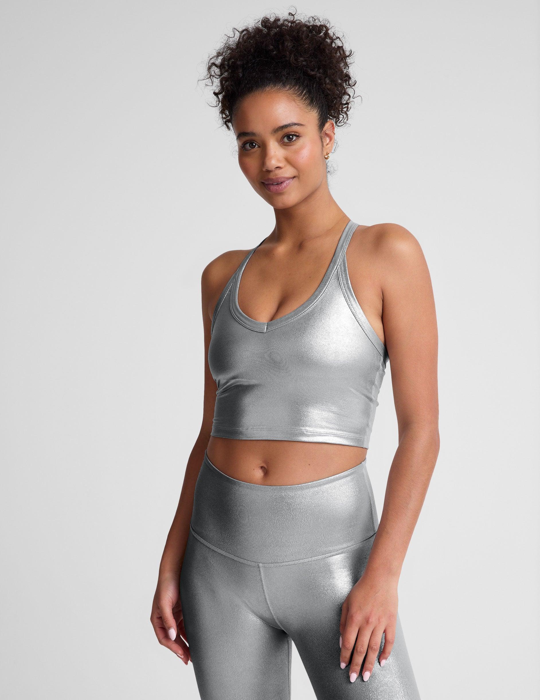 Liquid Silver On The Up Cropped Tank Product Image