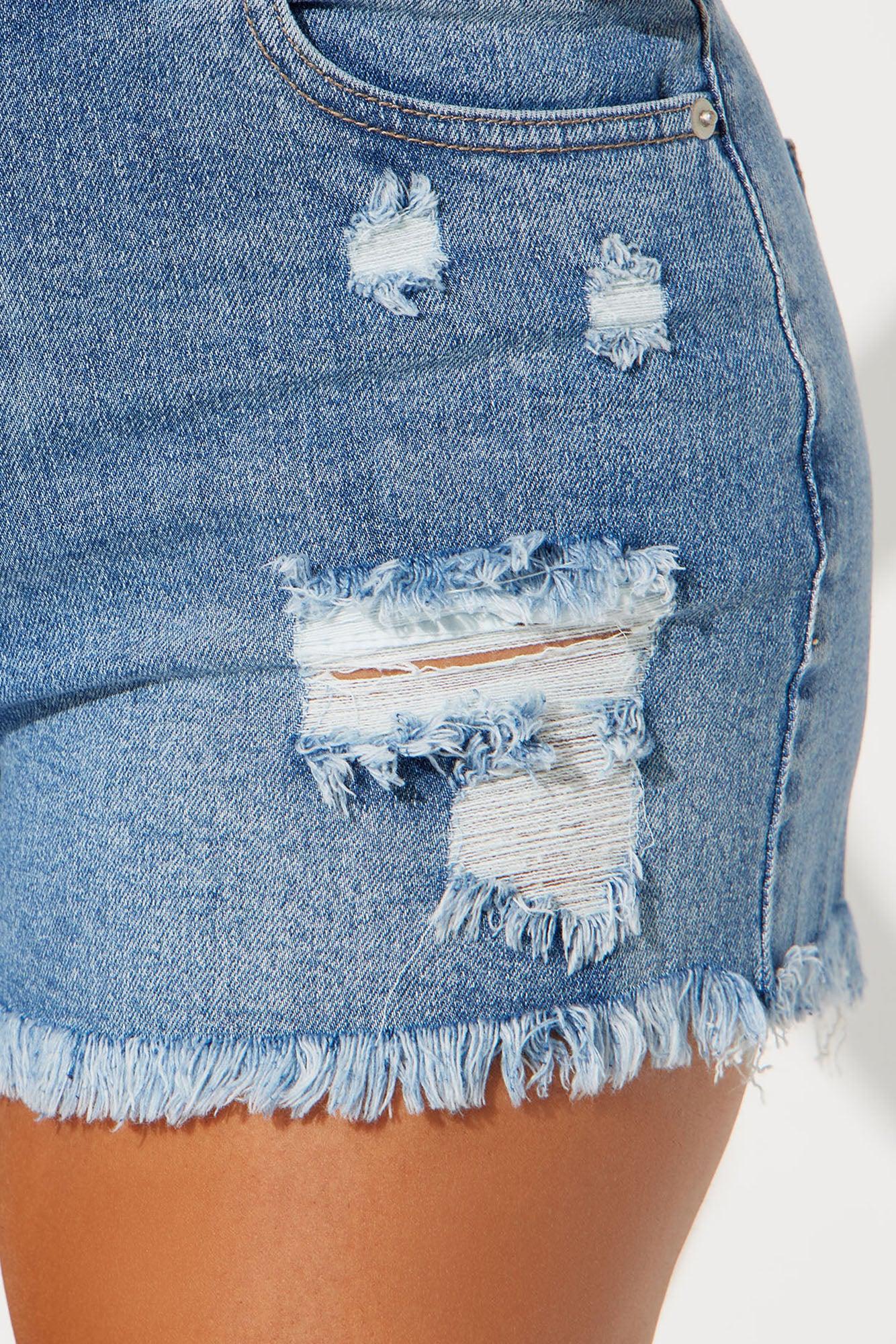 Last Hurrah Denim Shorts - Medium Wash Product Image