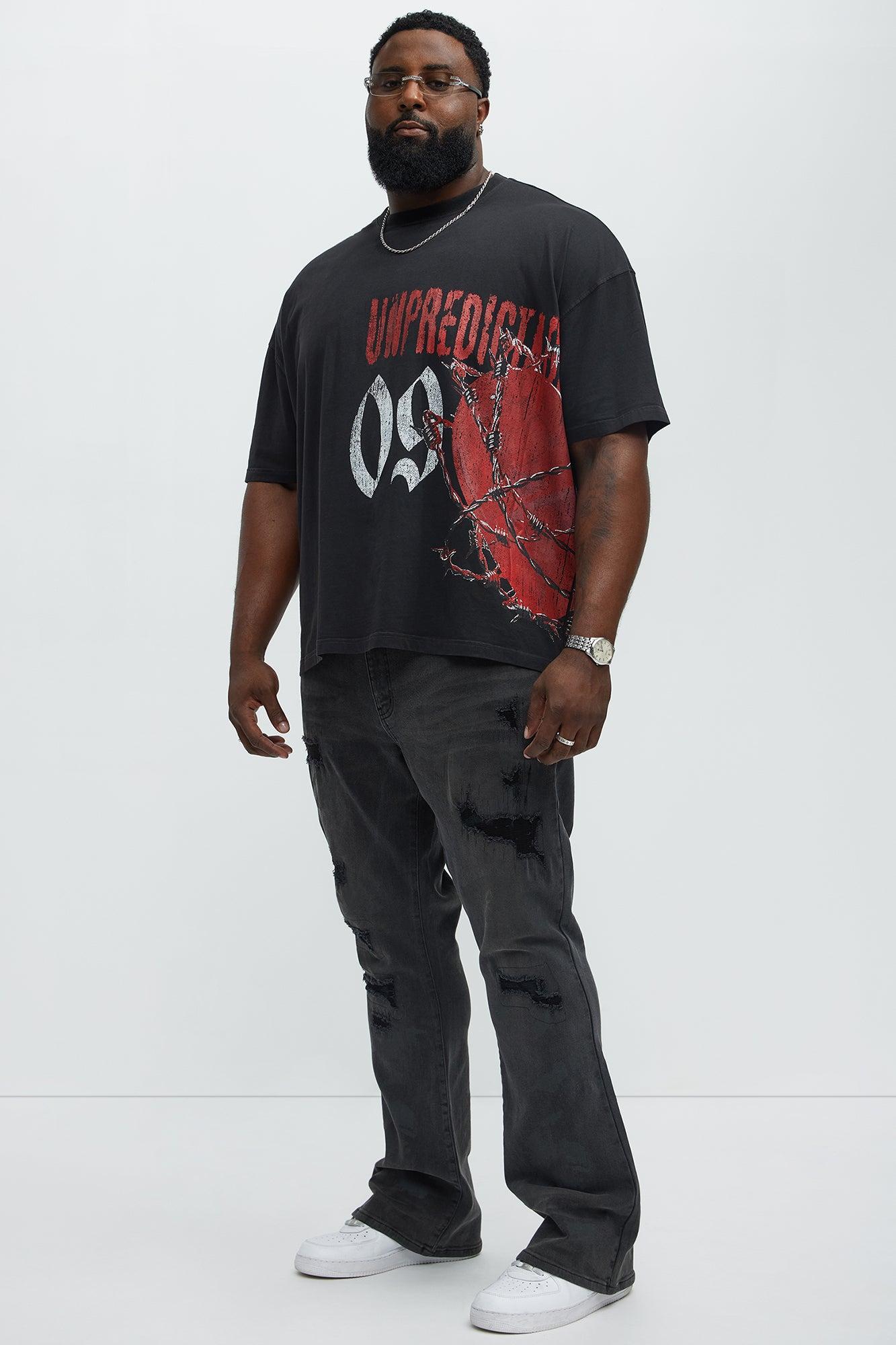 Unpredictable No Time Oversized Short Sleeve Tee - Black Wash Product Image