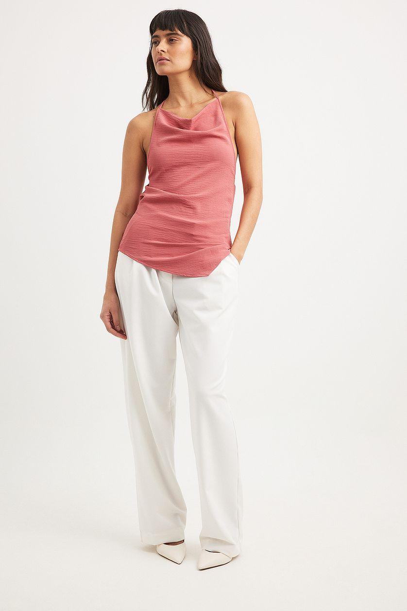 Funnel Neck Open Back Top Product Image