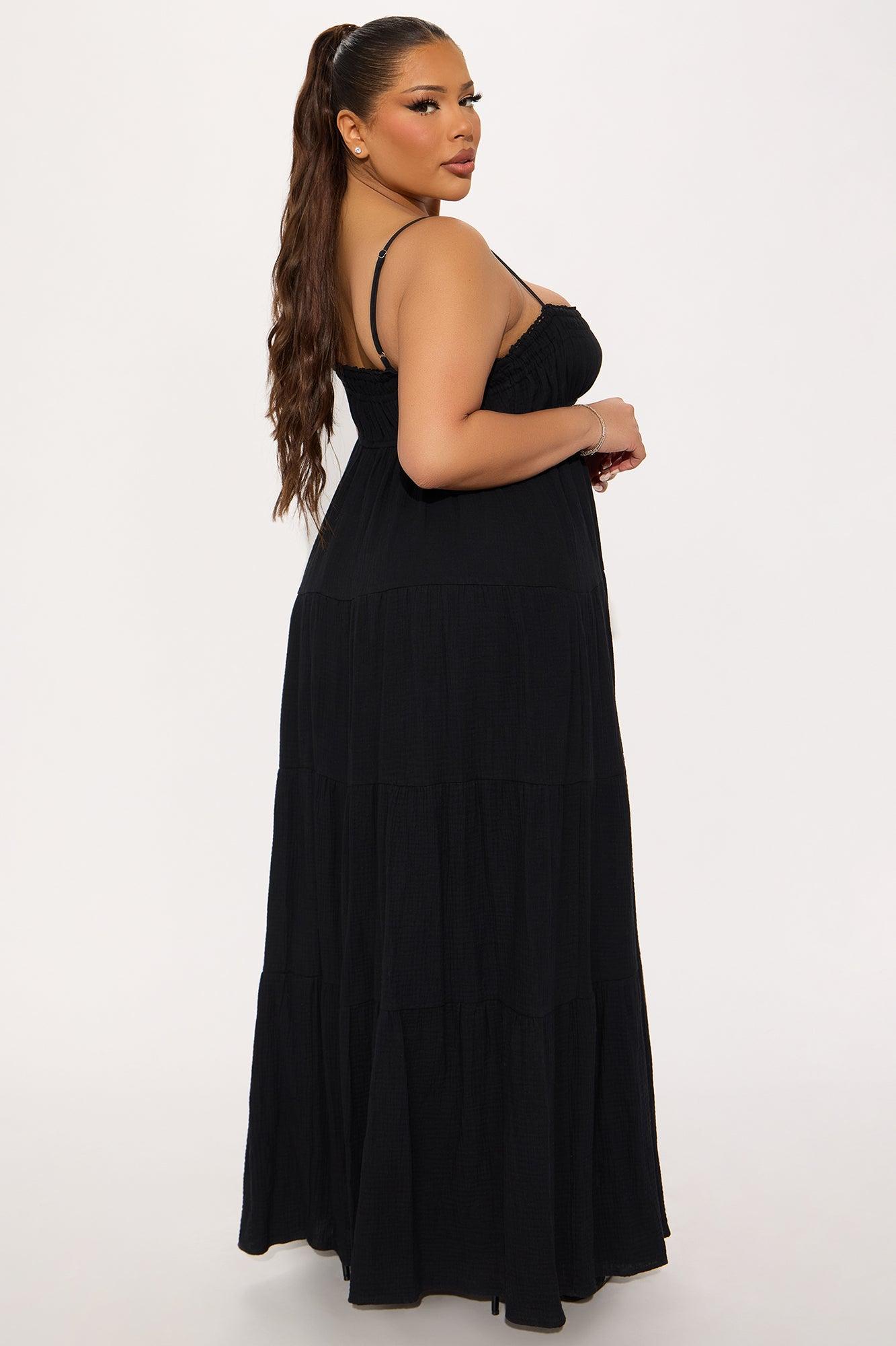 Heidi Flowy Maxi Dress - Black Product Image
