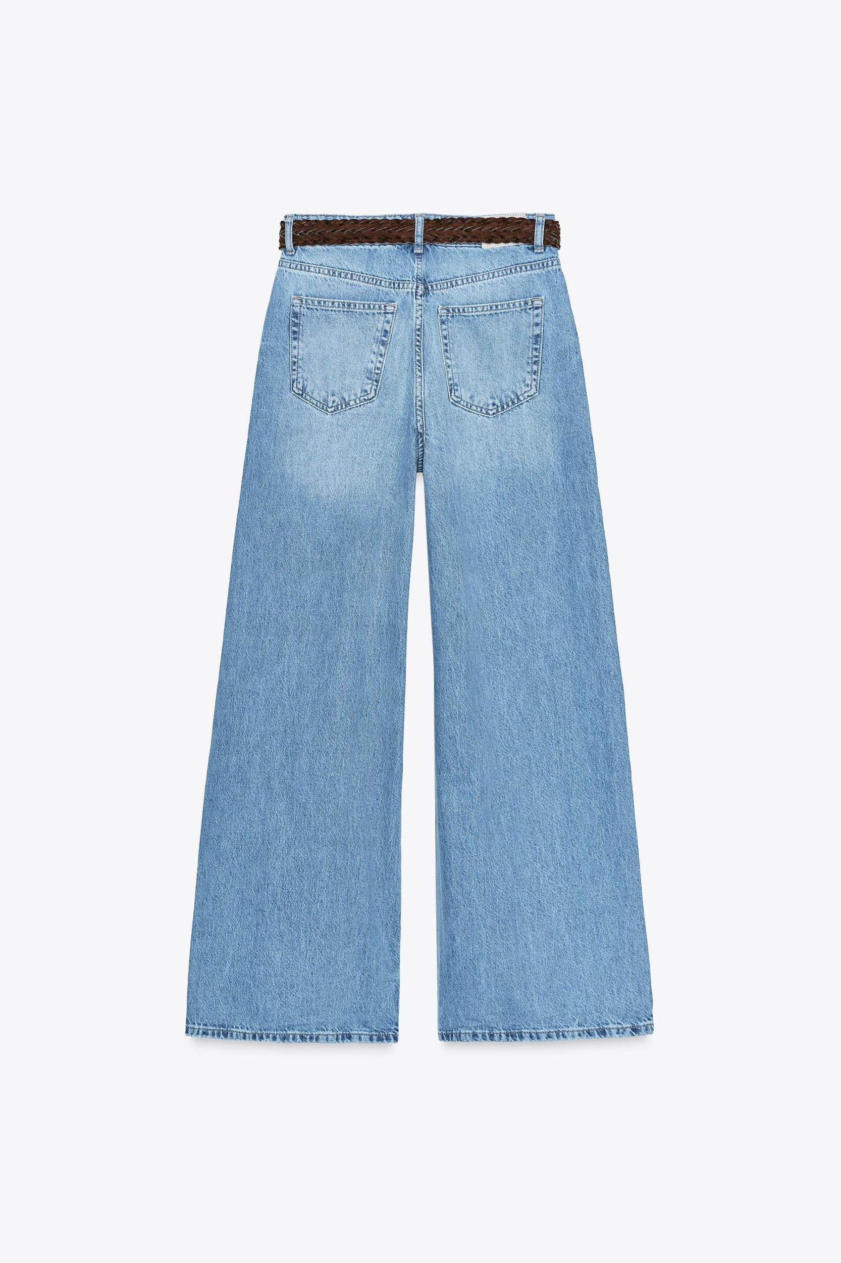 Z1975 HIGH-WAISTED WIDE LEG FULL LENGTH JEANS WITH BELT Product Image
