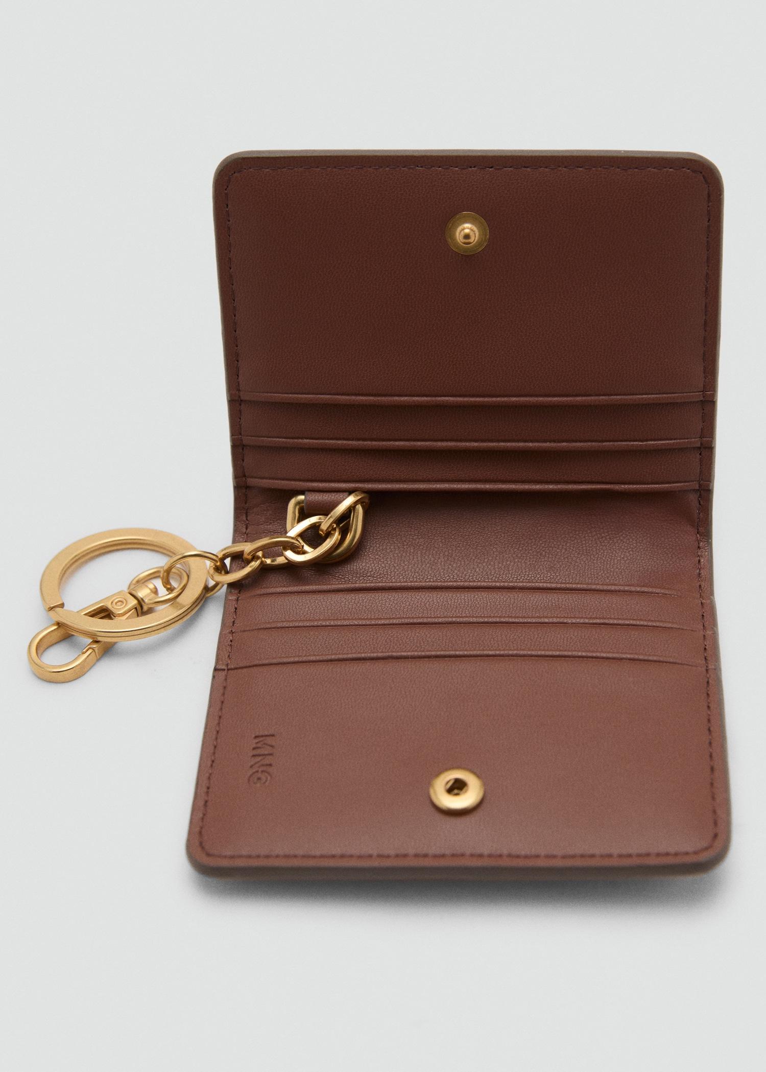 Studded wallet with keychain detail - Women | MANGO USA Product Image