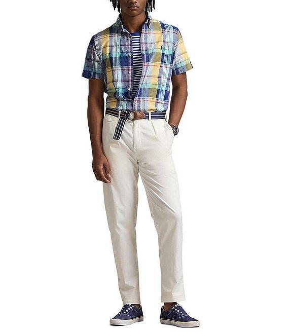 Polo Ralph Lauren Classic Fit Medium Plaid Oxford Short Sleeve Woven Shirt Product Image
