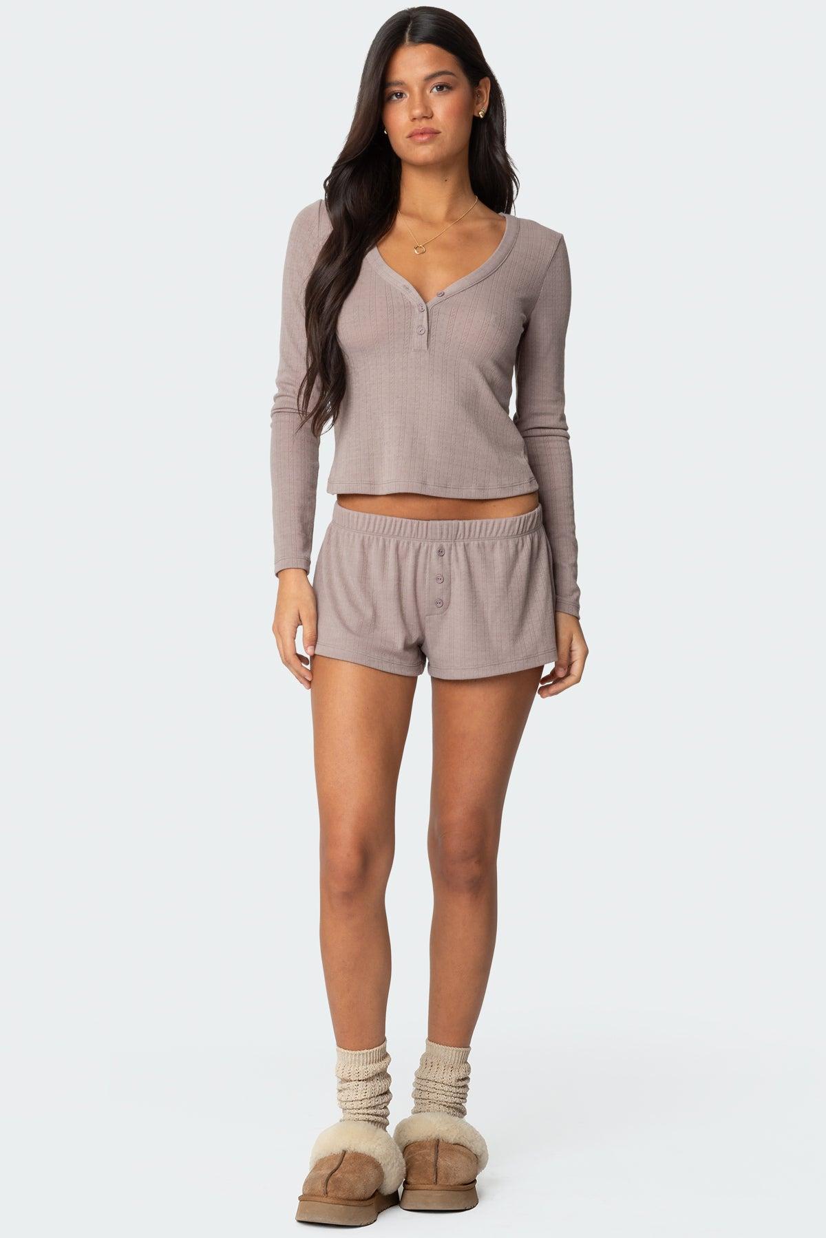 Keely Pointelle Henley Top Product Image