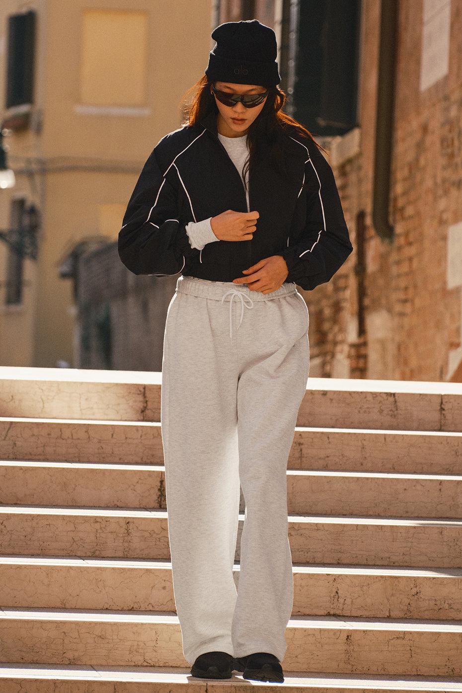 Accolade Straight Leg Sweatpant - White Heather Female Product Image