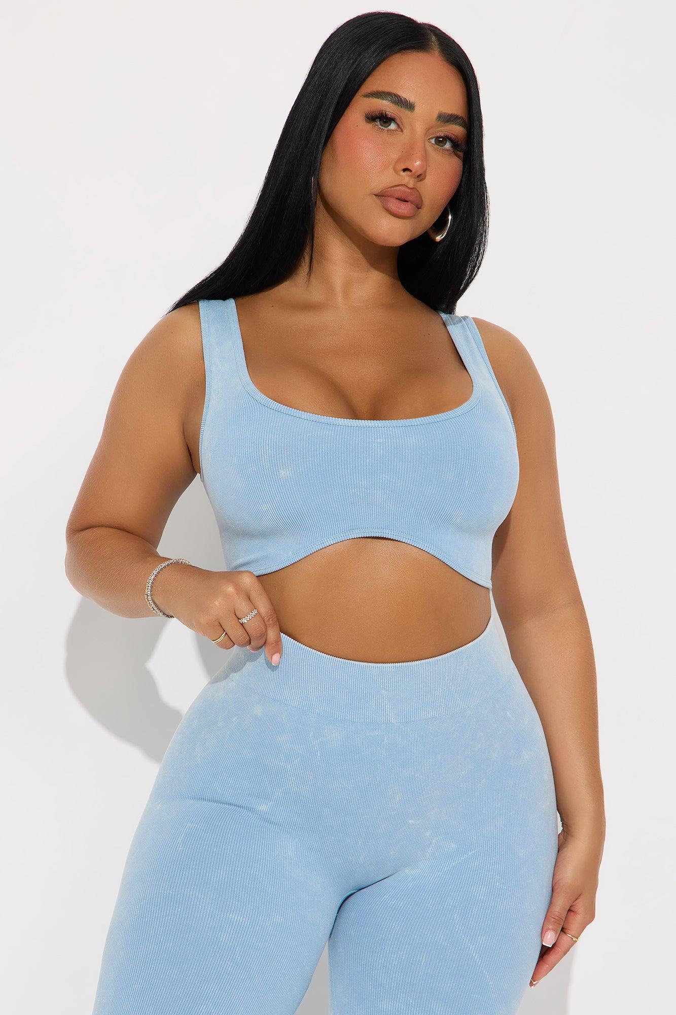 Settle Down Seamless Legging Set - Light Blue Product Image