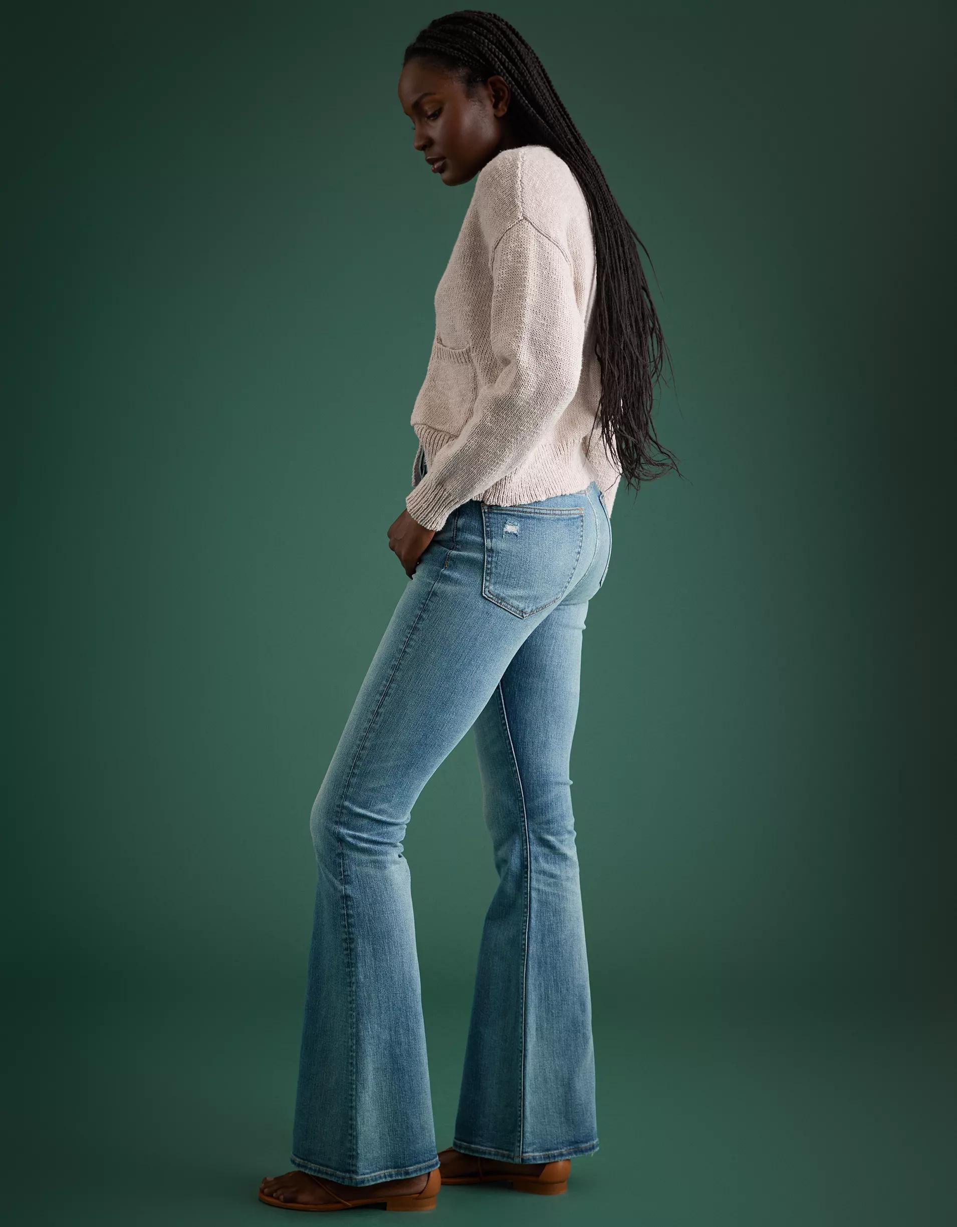 AE77 Premium High-Waisted Flare Jean Product Image