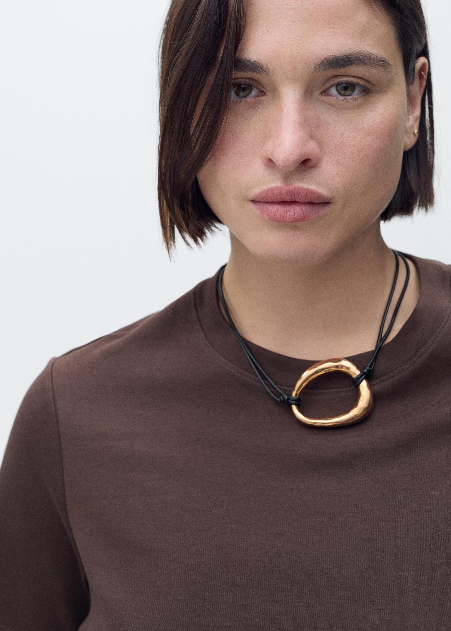 Cotton short-sleeved t-shirt - Women | MANGO USA Product Image