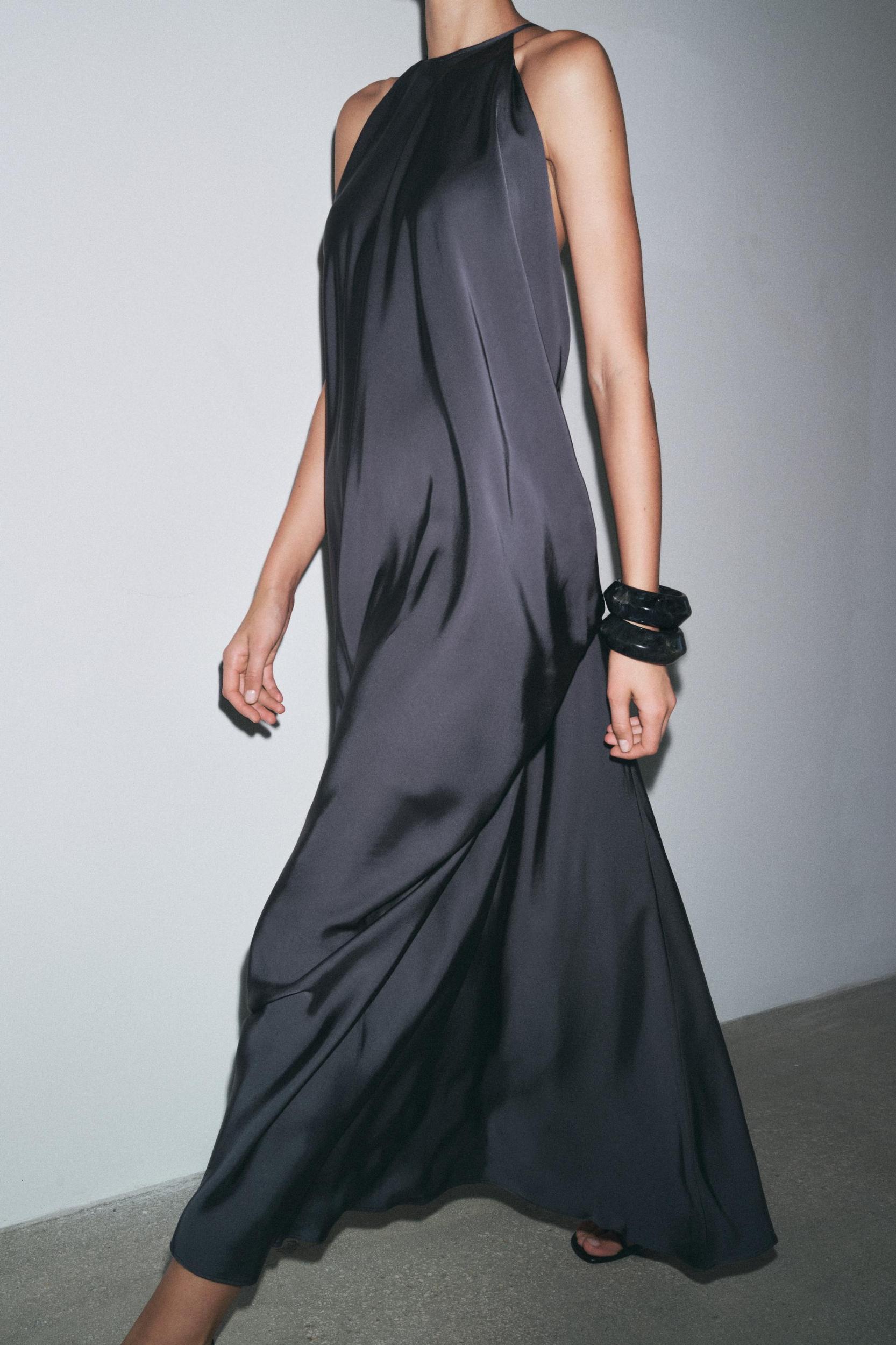 SATIN EFFECT DRESS ZW COLLECTION Product Image