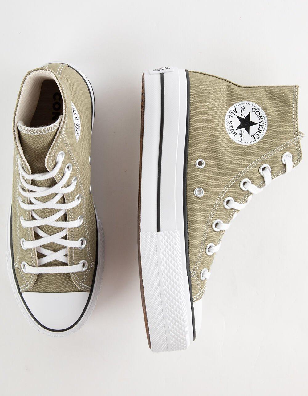 CONVERSE Chuck Taylor All Star Lift Platform Womens High Top Shoes - TAN Product Image