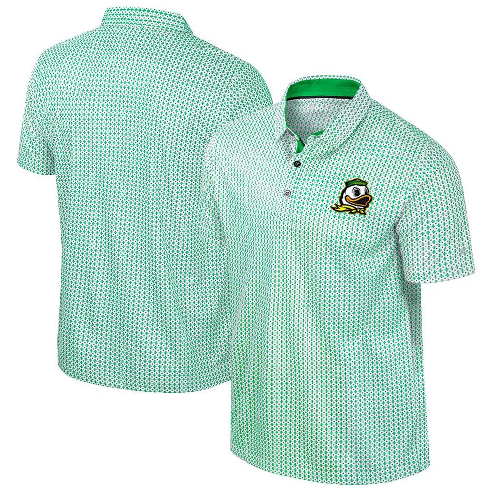 Men's Colosseum Green Oregon Ducks Big & Tall Marty Rival Polo, Size: 4XLT Product Image