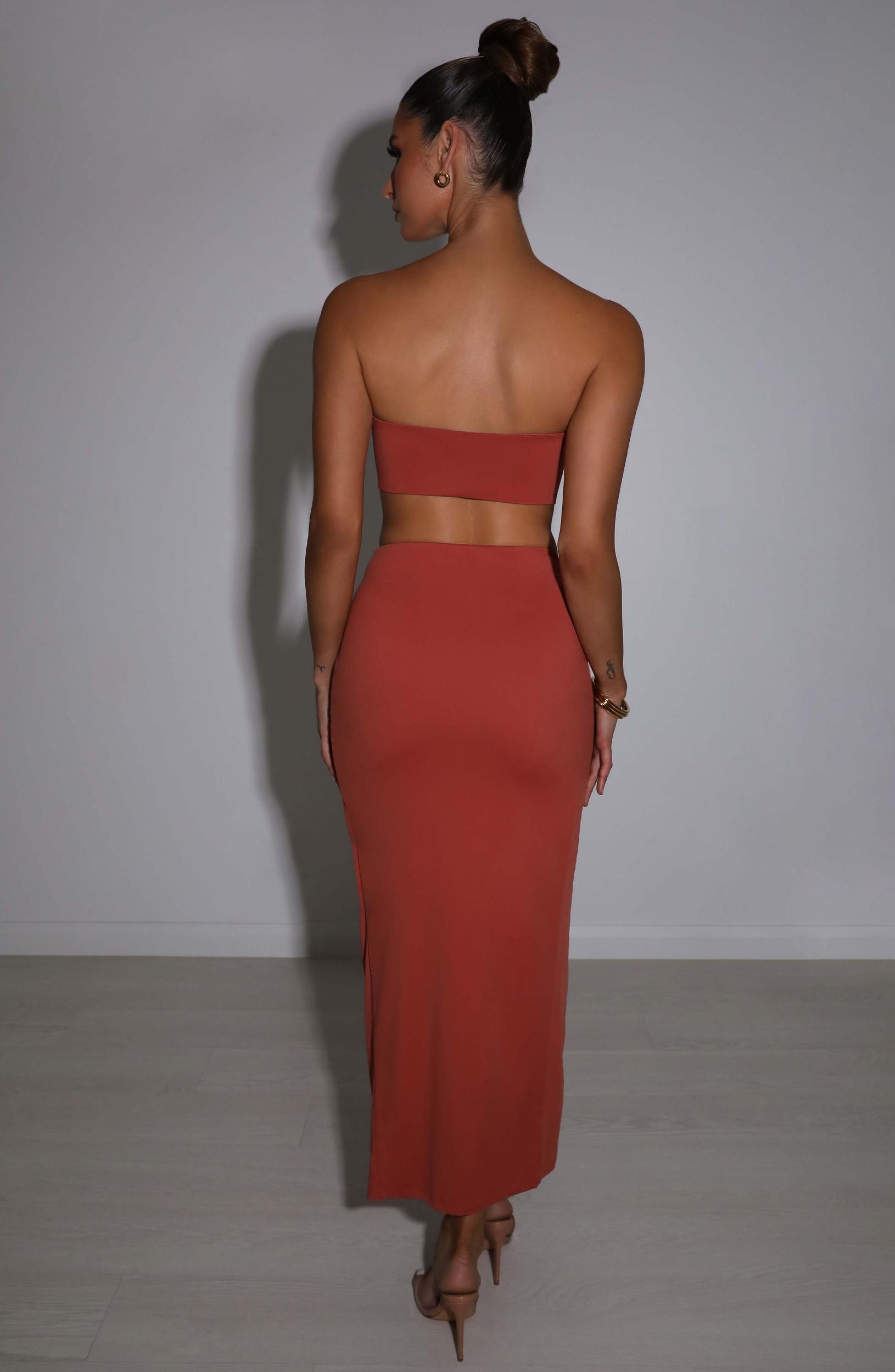Rosa Maxi Skirt - Rust Product Image