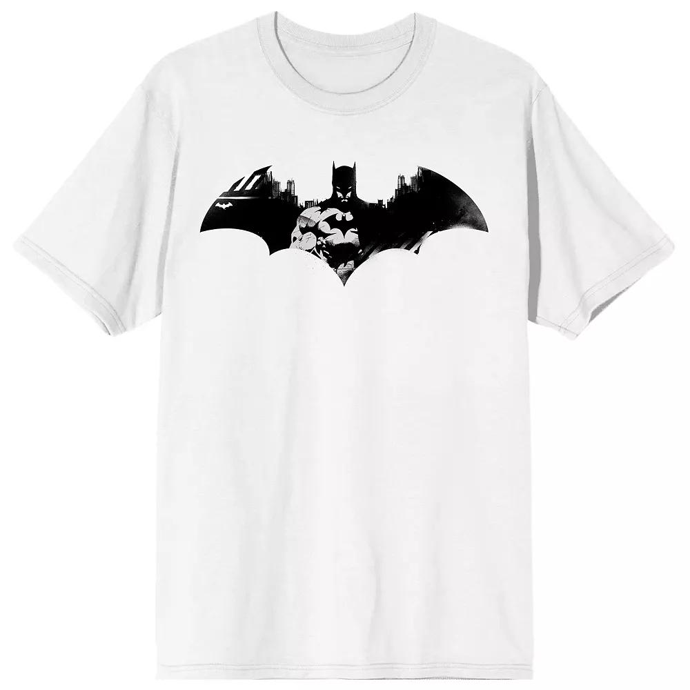 Men's DC Comics Batman Logo Tee, Size: XL, White Product Image