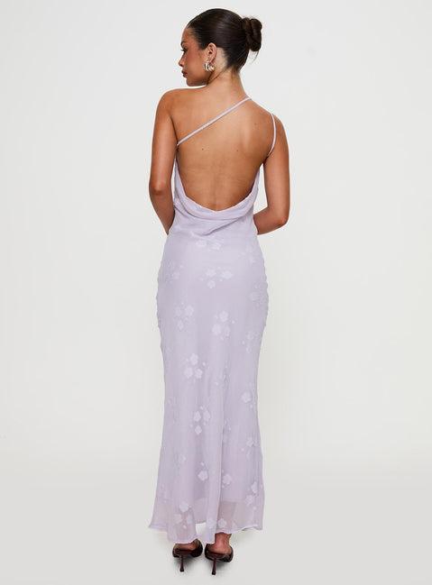 Jazmira One Shoulder Maxi Dress Lilac Product Image