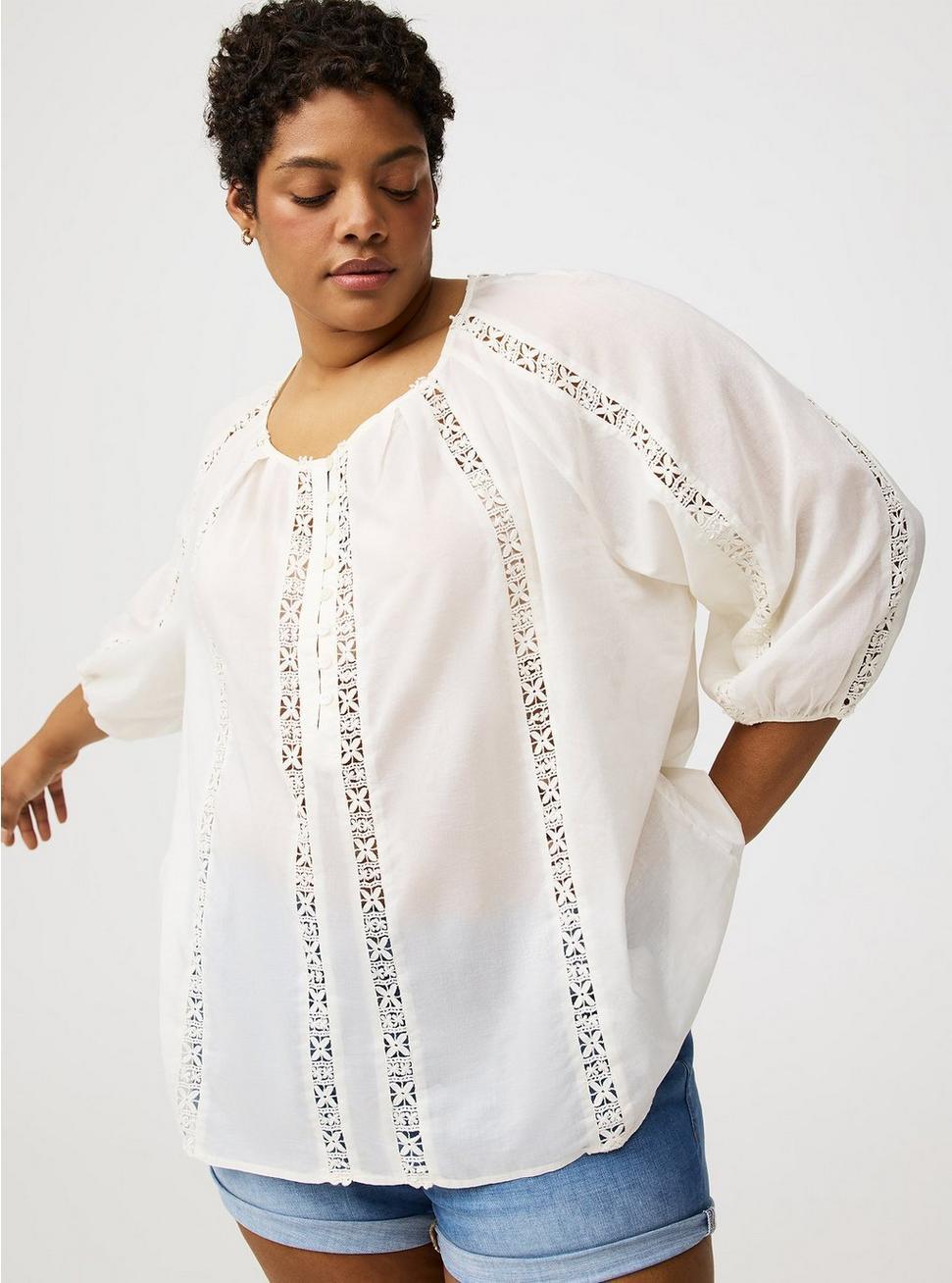 Crochet Inset Top Product Image