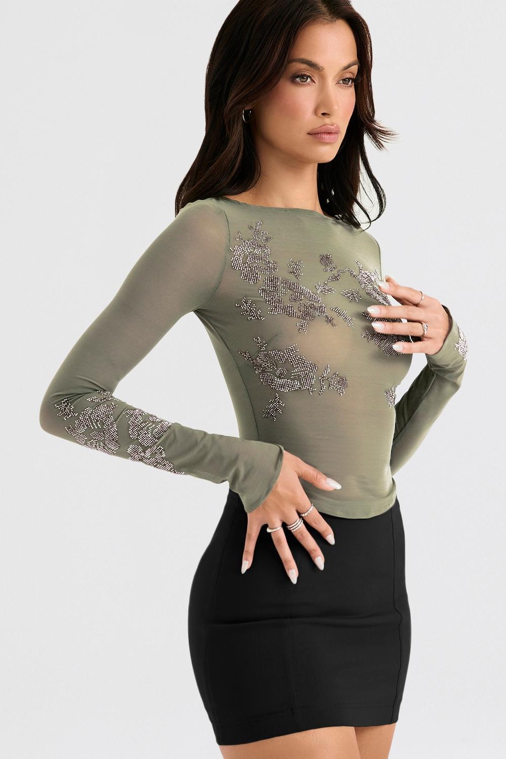 Nisha  black sculpting mini skirt Product Image