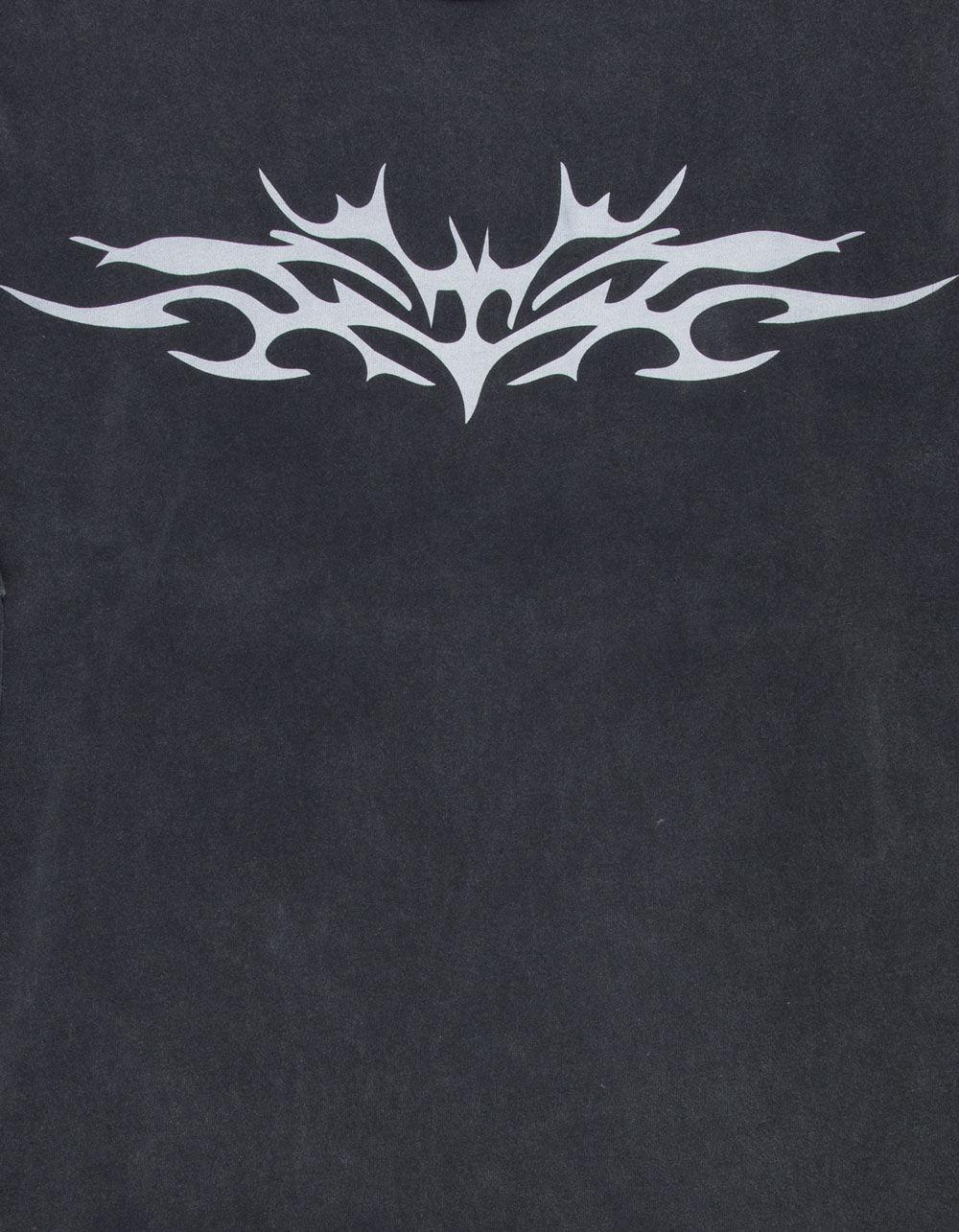 RSQ Mens Long Sleeve Boxy 2fer Tee - BLACK Product Image