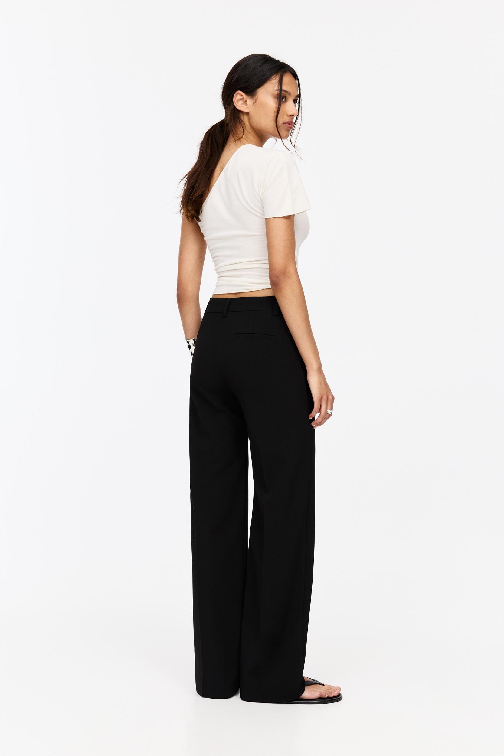 High-waist straight-leg smart pants Product Image