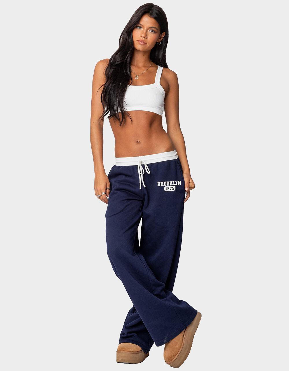 EDIKTED Brookie Sweatpants - NAVY Product Image