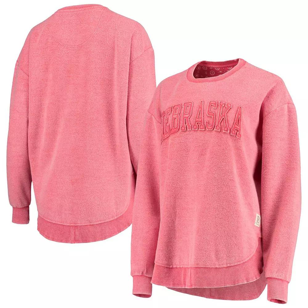 Women's Pressbox Scarlet Nebraska Huskers Ponchoville Pullover Sweatshirt,  Product Image