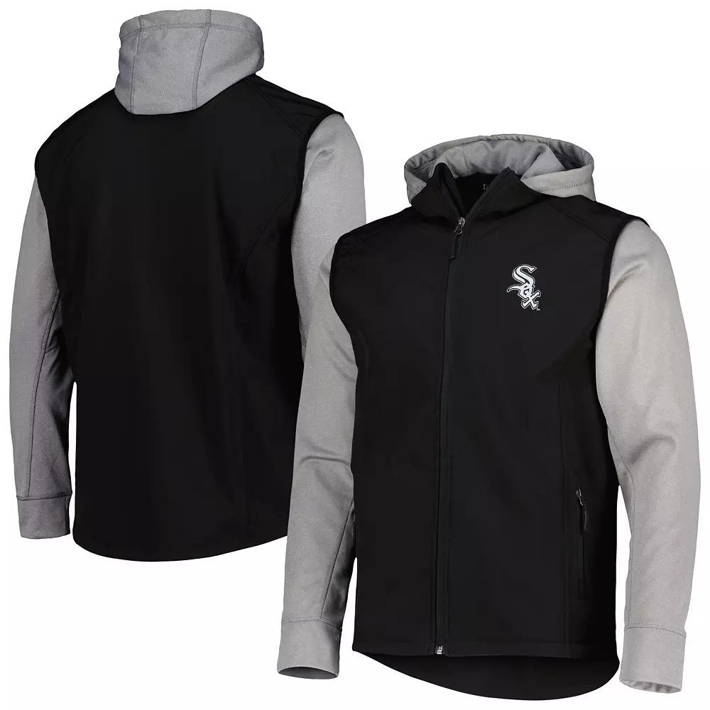 Men's Dunbrooke Black/Heather Gray Chicago White Sox Alpha Full-Zip Jacket, Size: Small Product Image