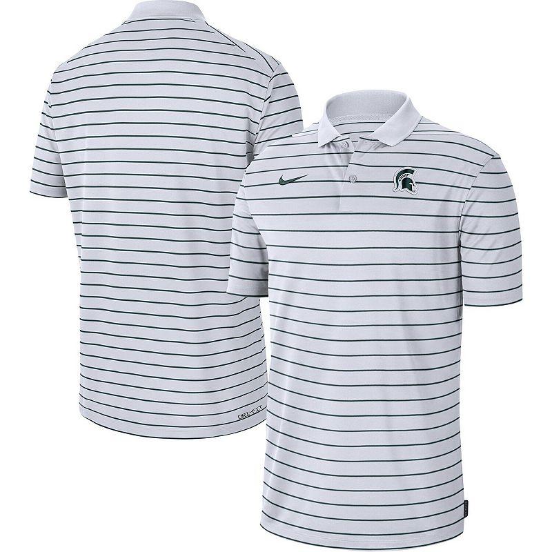 Men's Nike White Michigan State Spartans Icon Victory Coaches 2023 Early Season Performance Polo,  Product Image