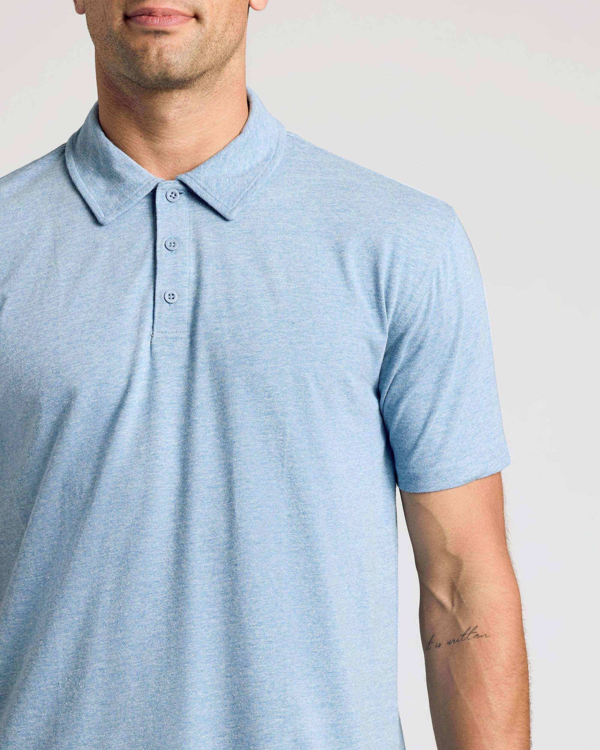 Heather Indigo Classic Polo Product Image