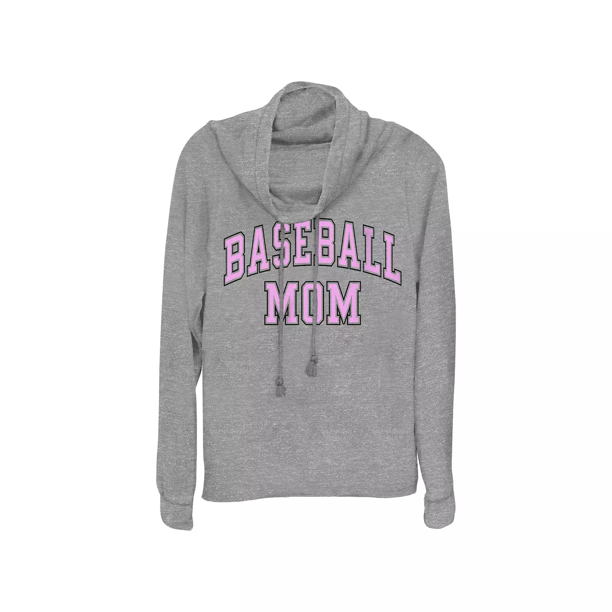 Women's Baseball Mom Cowlneck Graphic Lightweight Long Sleeve,  Product Image