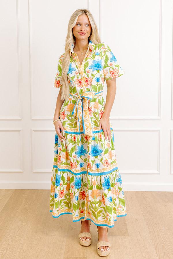 Blossom Avenue Button Down Midi Dress Product Image
