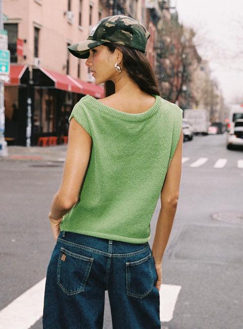 Ashfield Off Shoulder Top Green Product Image