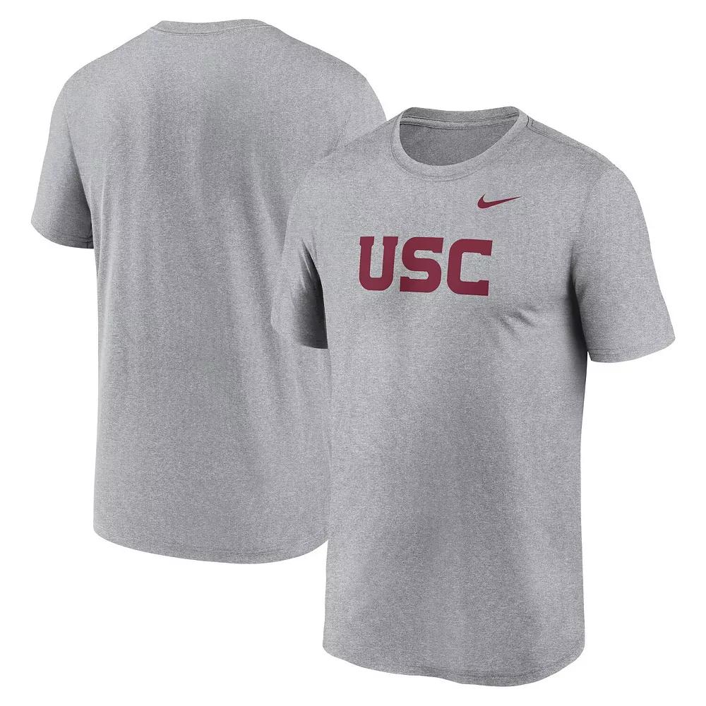 Men's Nike Heather Gray USC Trojans Primetime Legend Wordmark T-Shirt, Size: 2XL, Grey Product Image