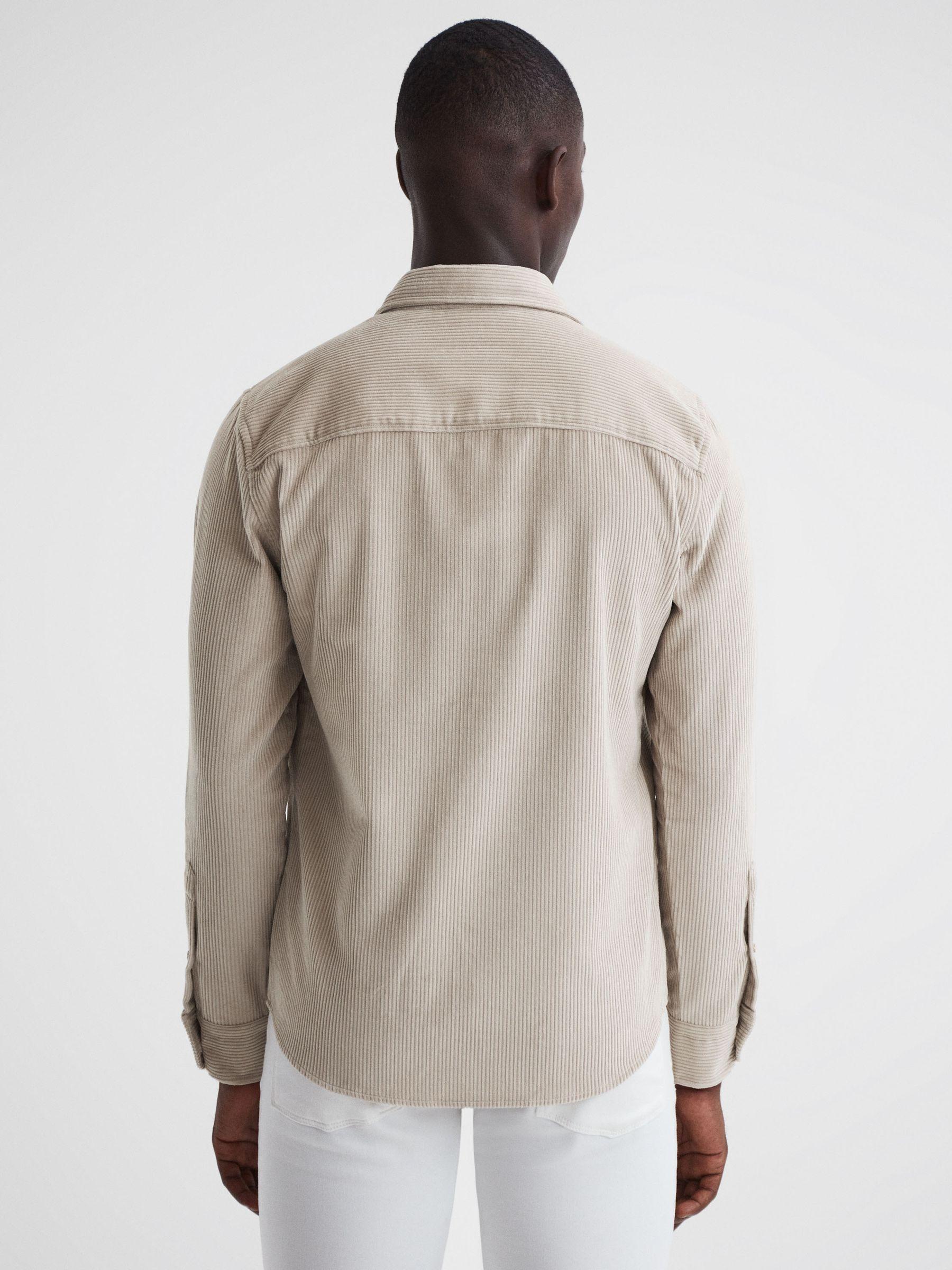Corduroy Twin Pocket Overshirt in Mink Product Image