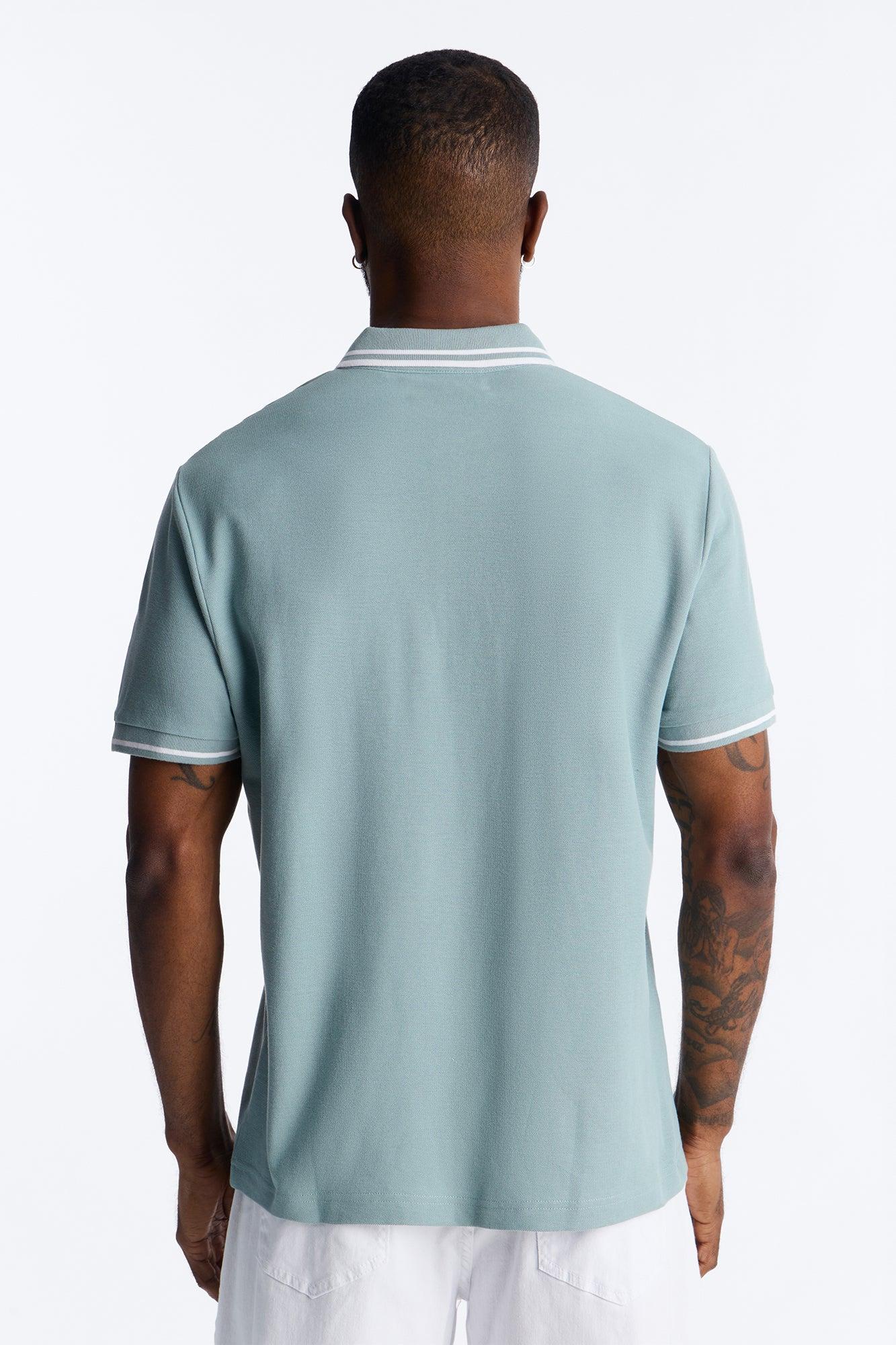Wilson Short Sleeve Polo - Slate Blue Male Product Image