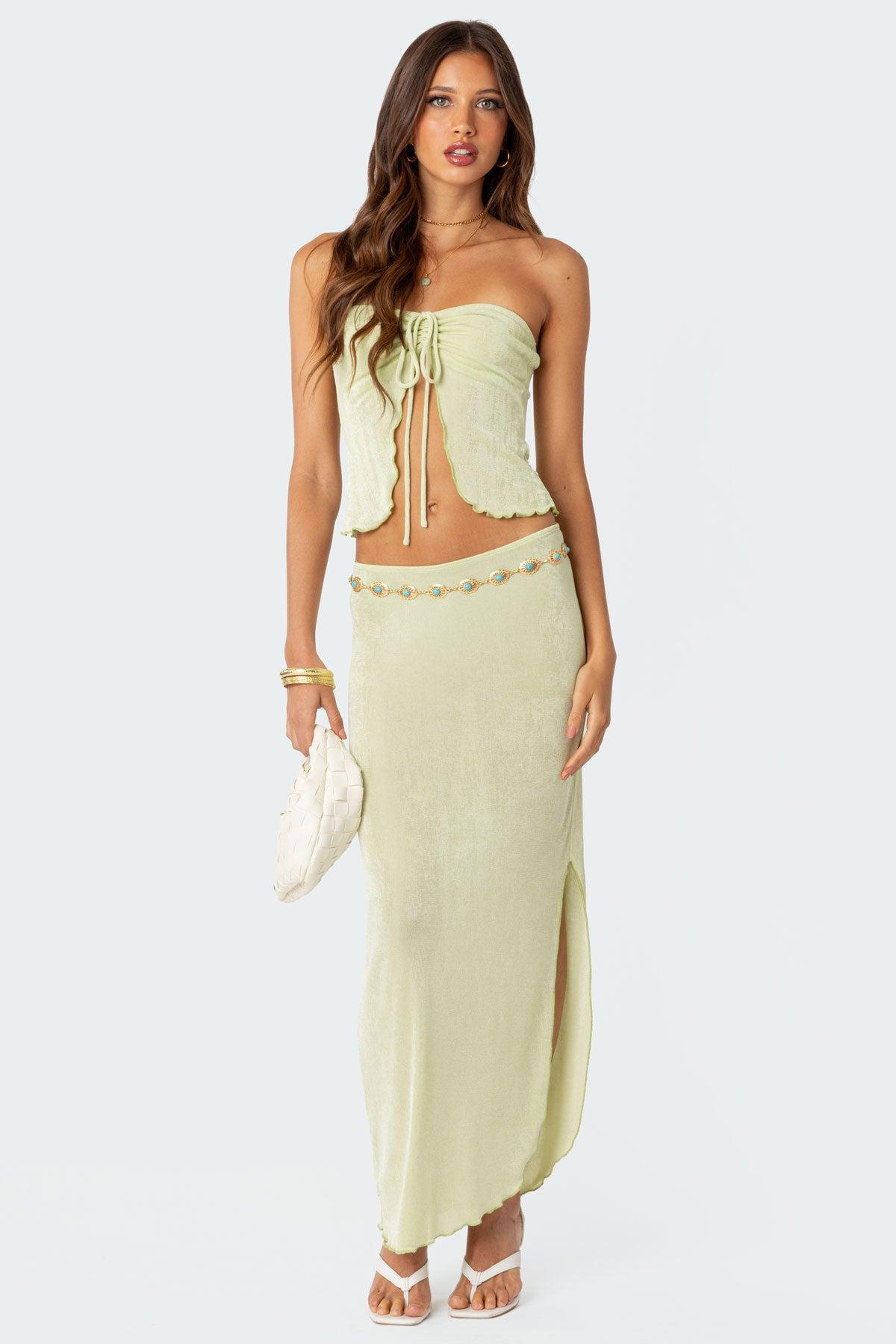 Milan Slitted Maxi Skirt Product Image