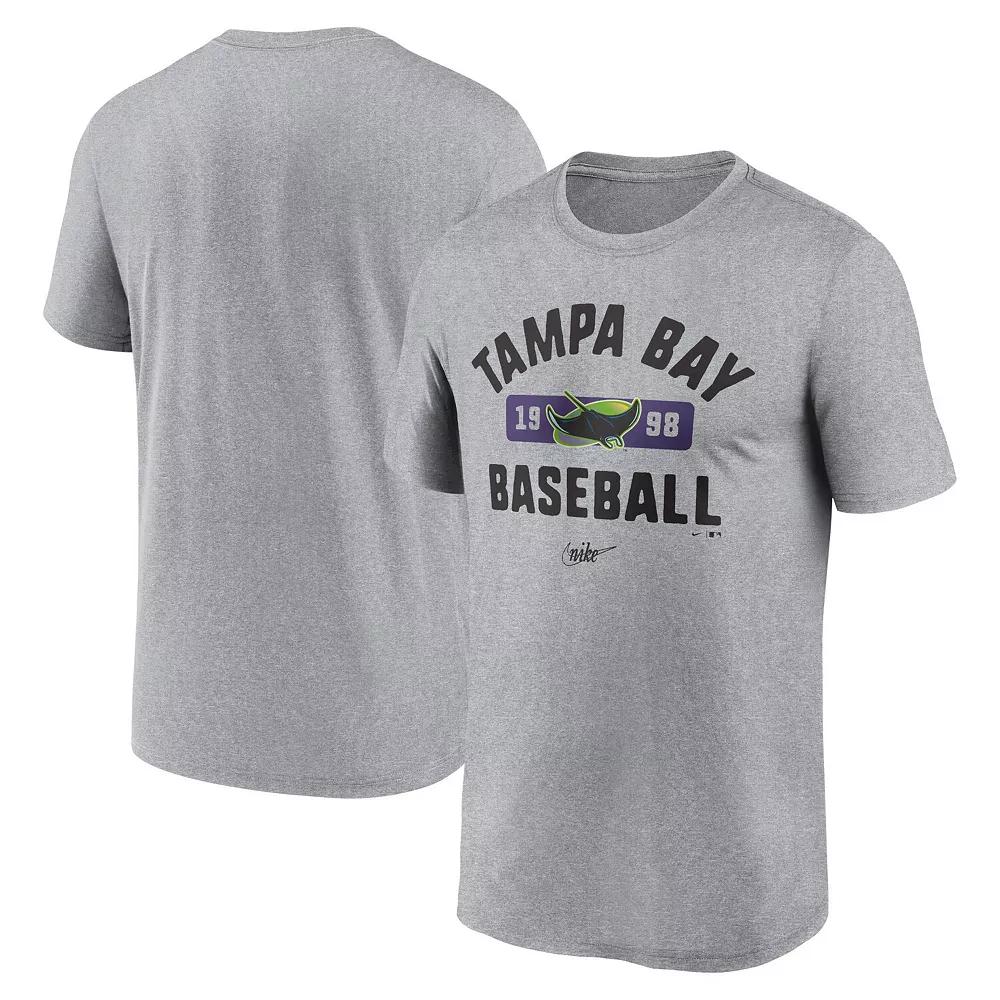Men's Nike Heather Gray Tampa Bay Rays Legend T-Shirt,  Product Image