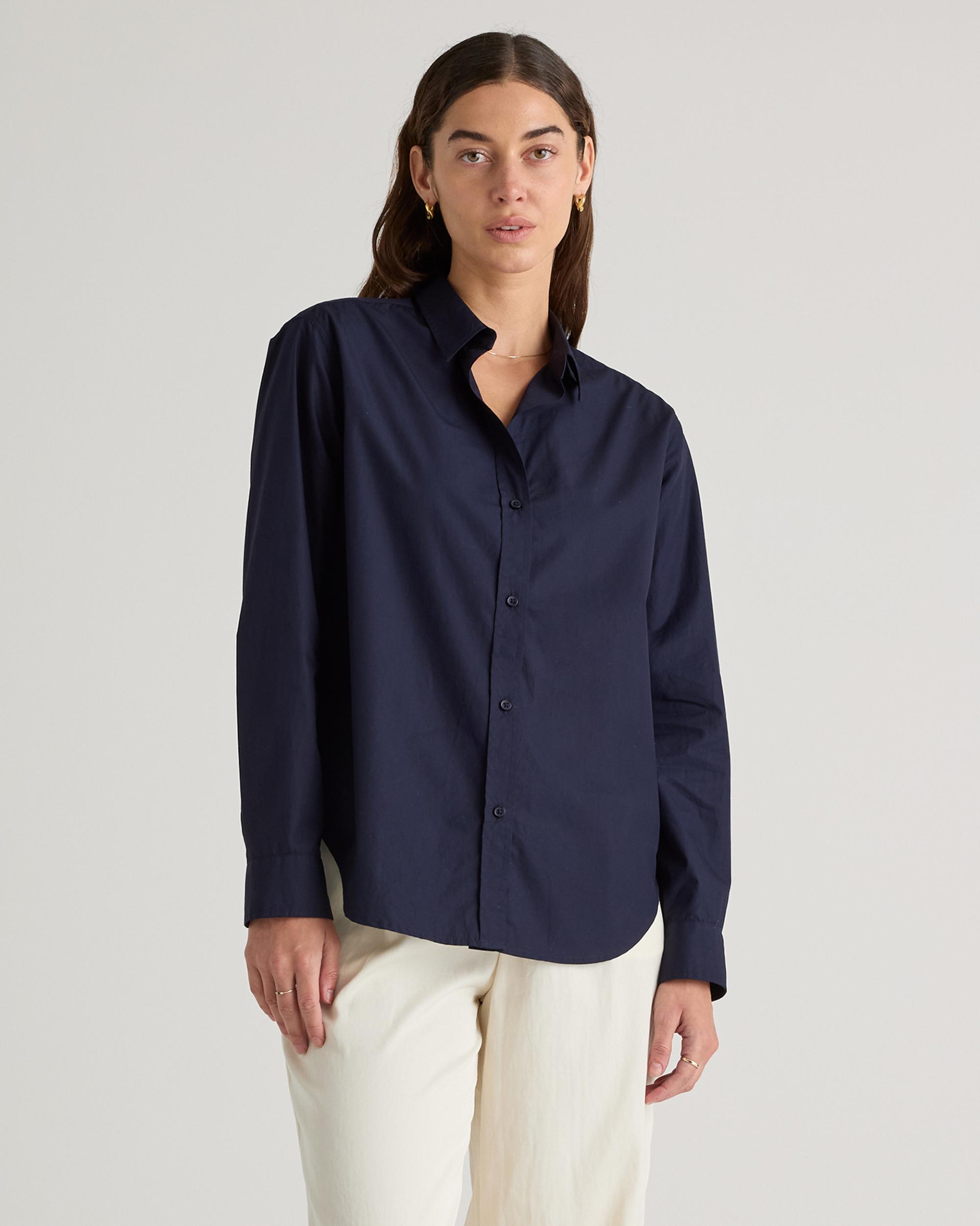 Quince | Women's Poplin Long Sleeve Shirt Organic Cotton Product Image