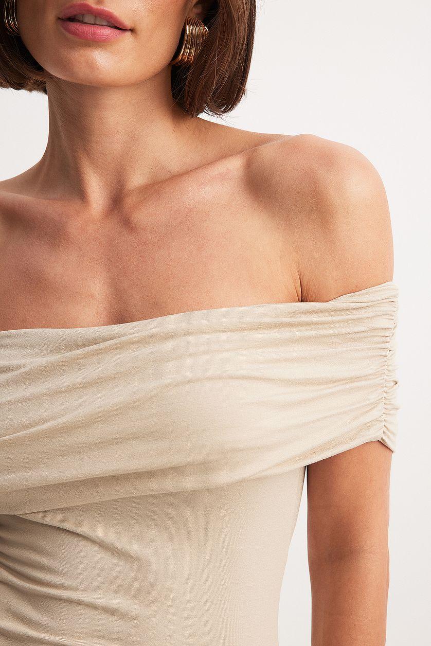 Soft Line Off Shoulder Maxi Dress Product Image