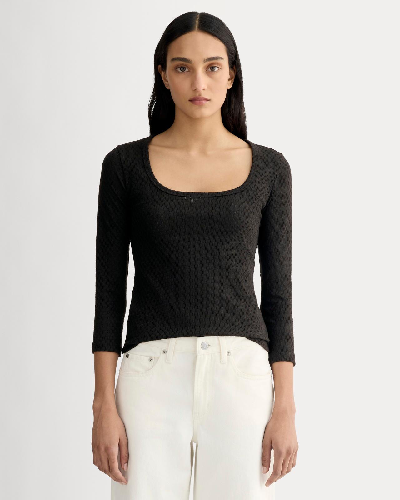 Womens Pointelle Scoop-Neck Top T-Shirt by Everlane Product Image
