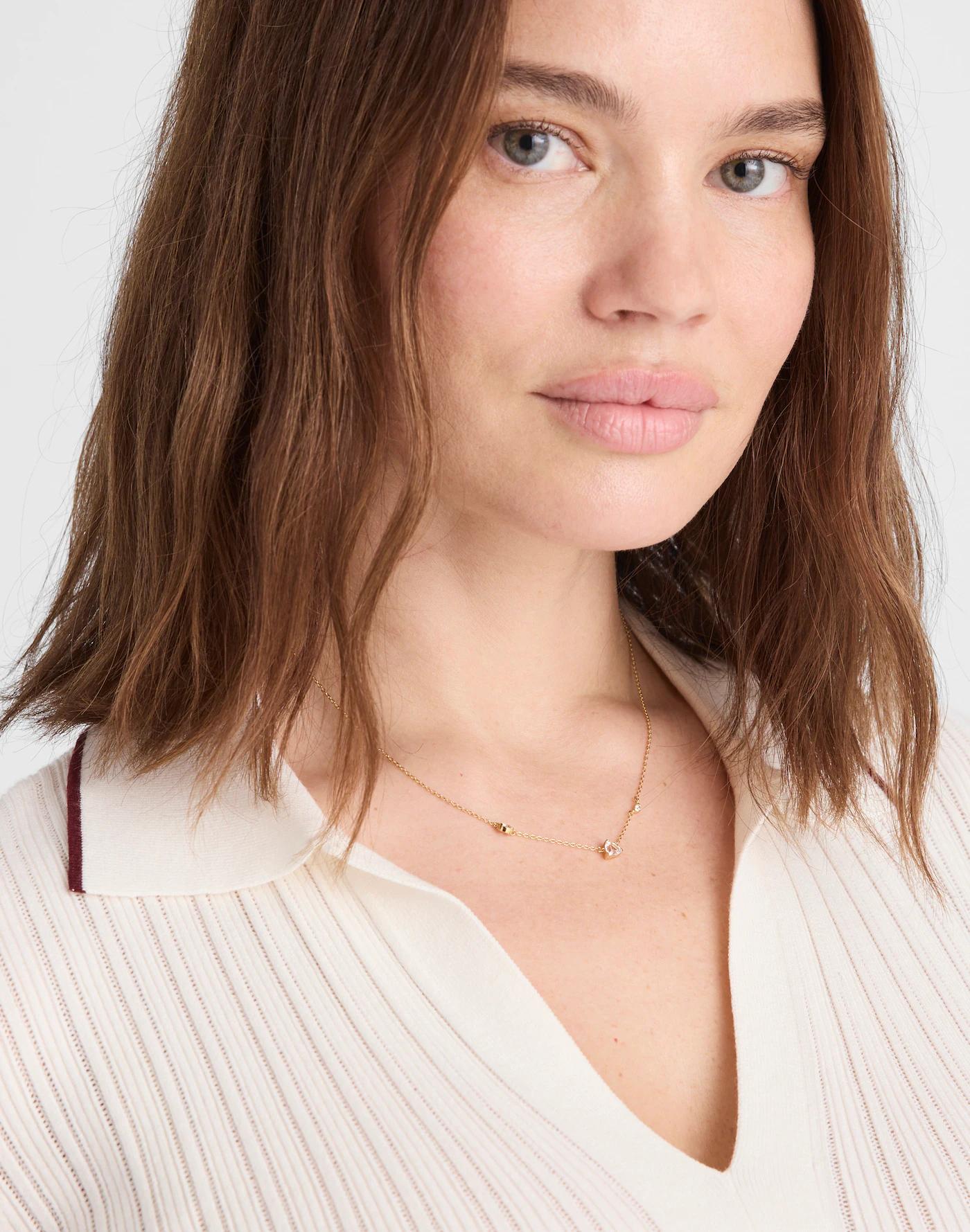 Demi-Fine Crystal Station Necklace Product Image