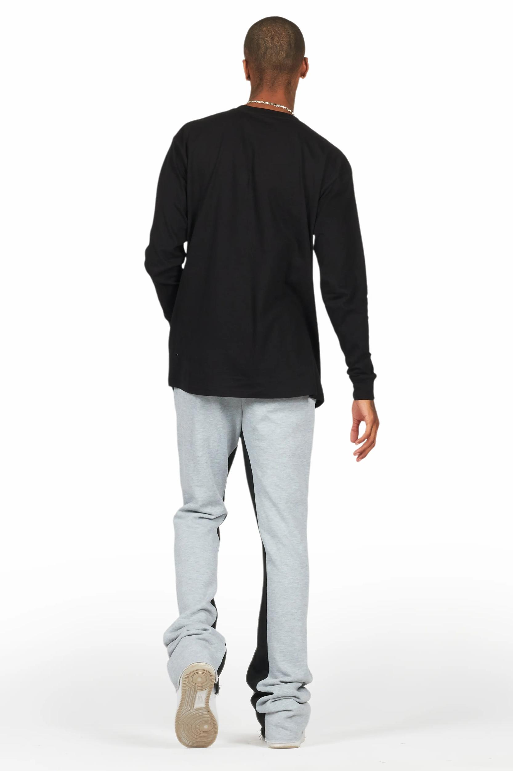 Briggs Black/Grey Long Sleeve T-Shirt/Baggy Pant Set Male Product Image