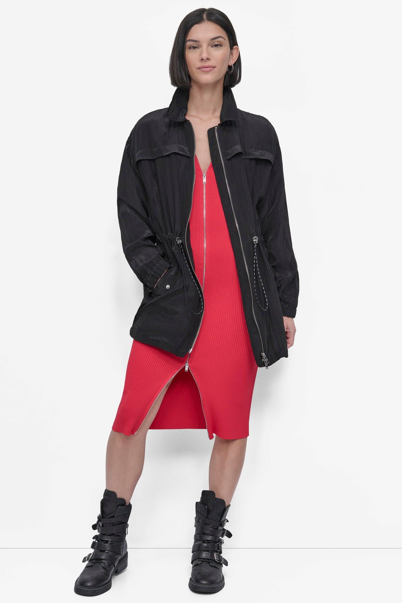 LONG SLEEVE TEXTURED ANARAK JACKET Product Image