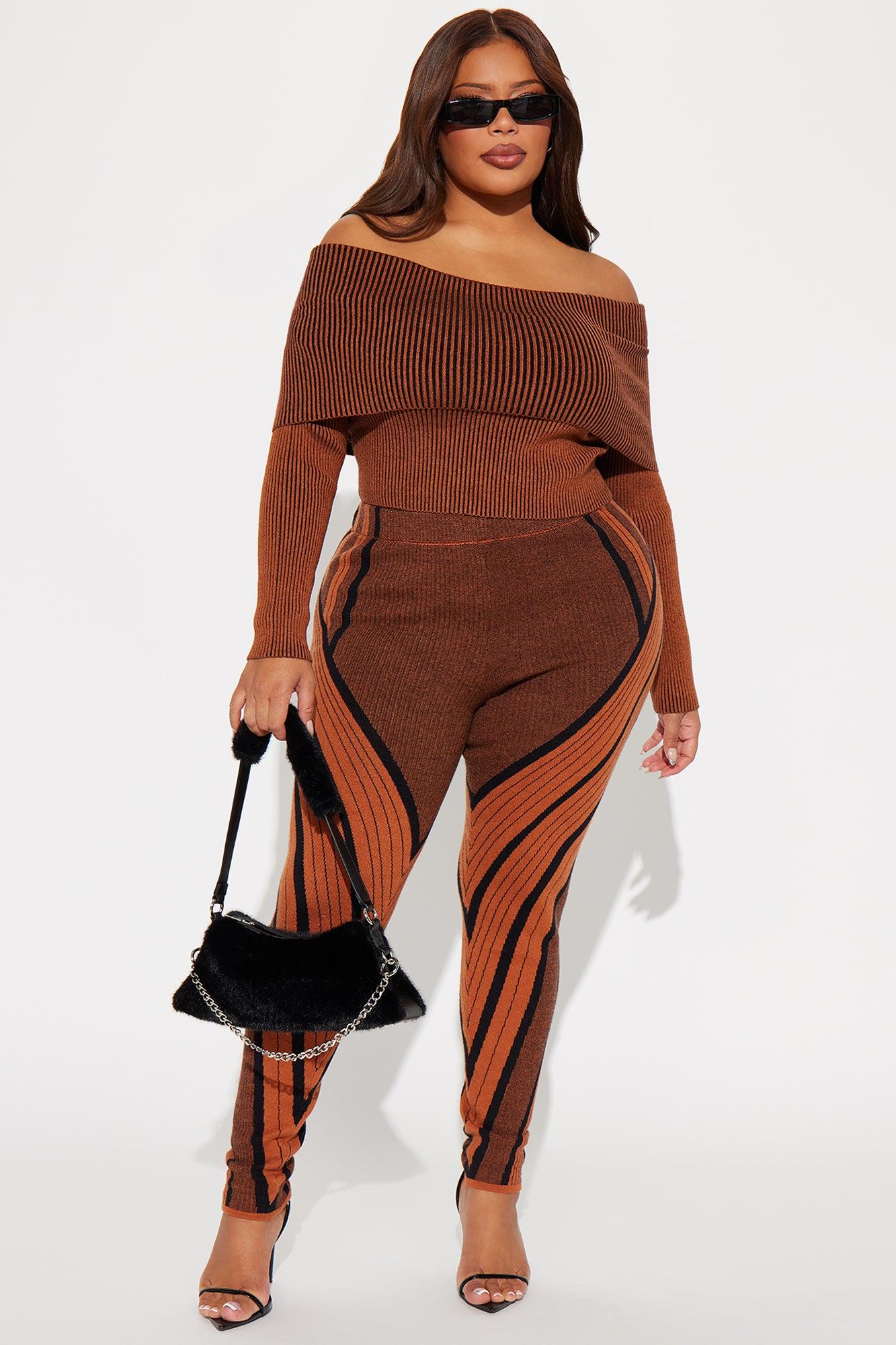 Gone For So Long Sweater Legging Set - Rust Product Image