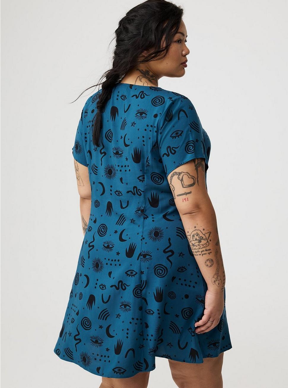 Mini Cap-Sleeve Trapeze Dress Product Image