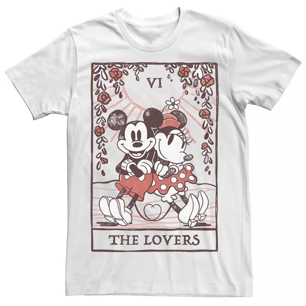 Disney's Mickey And Friends Mickey & Minnie Men's Tarot Card Tee, Boy's, Size: Medium, White Product Image